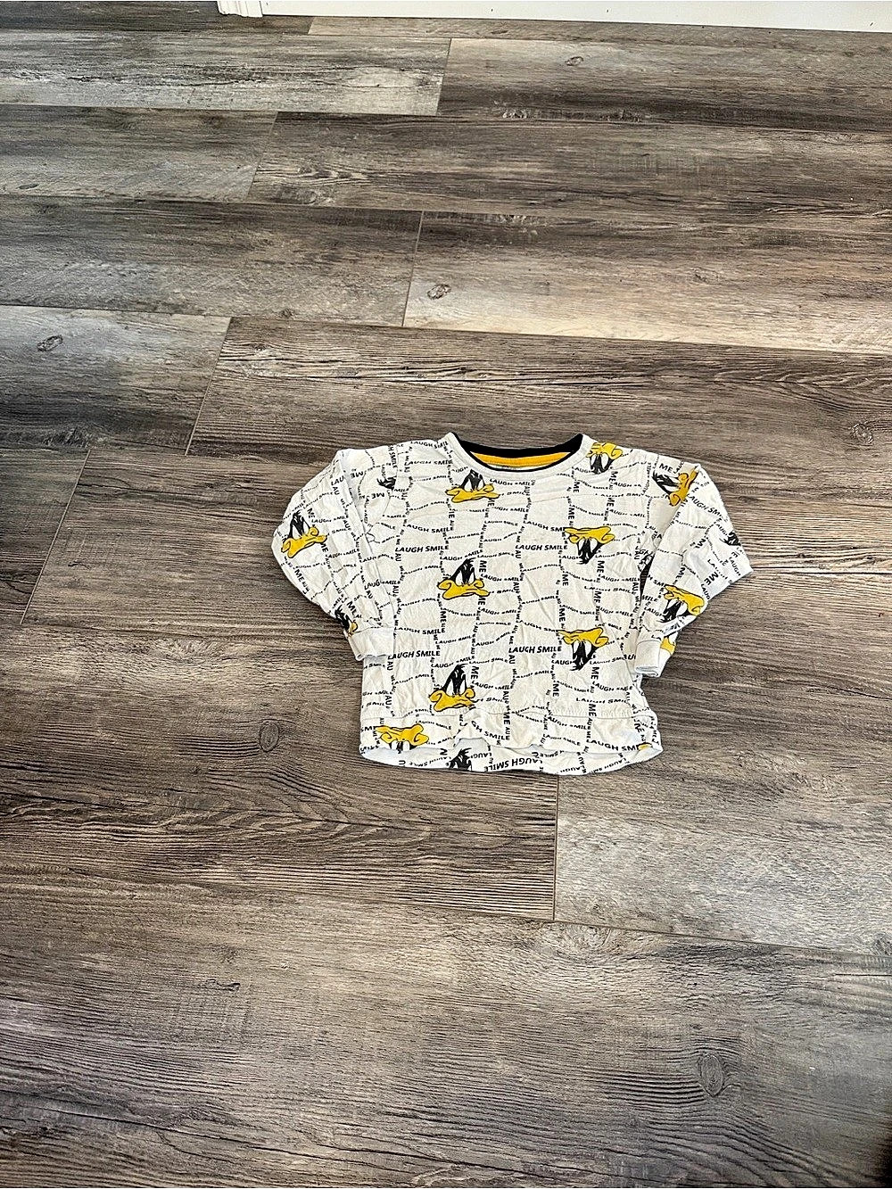Eden Short Sleeve Graphic Tee Boys 22 in White & Yellow Like New